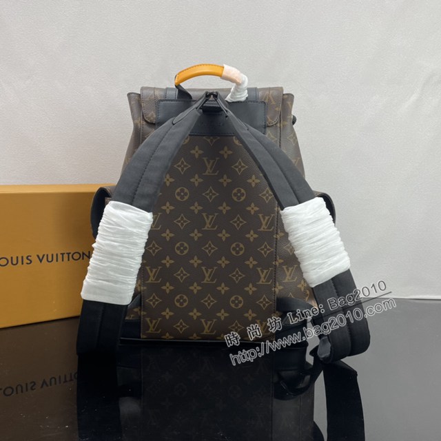 Lv路易威登2023專櫃新款Christopher小號雙肩包 LV老花男士後背包 M46699 ydh5164